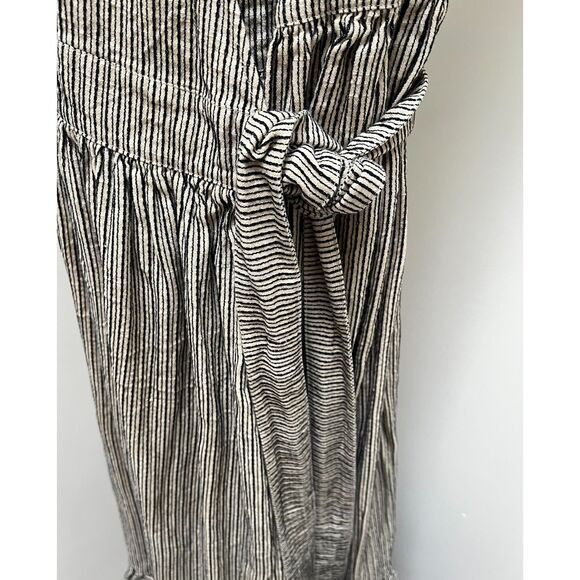 The GREAT. Spree Frontier Stripe DRESS Prairie Cottagecore Flutter Wrap Maxi - Picture 5 of 5